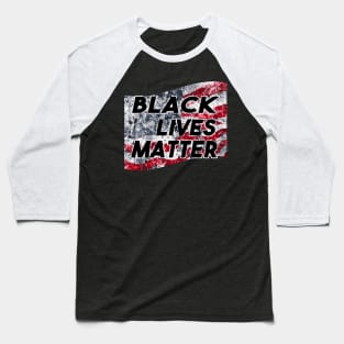 Black Lives Matter American Flag Baseball T-Shirt